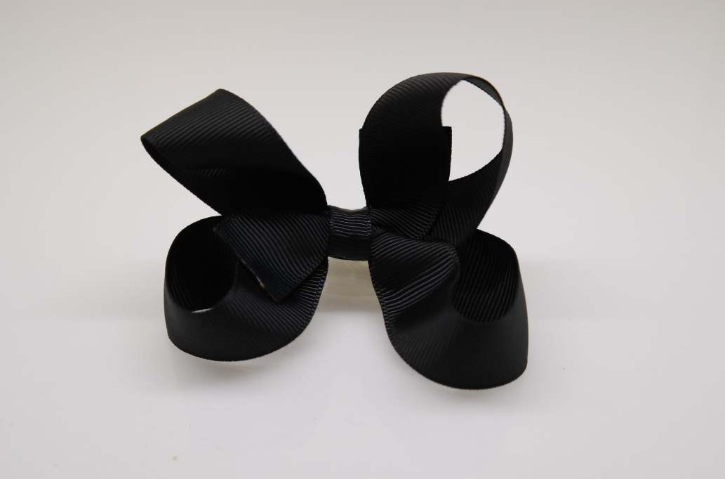Large pinwheel hair Bow with colors  Black